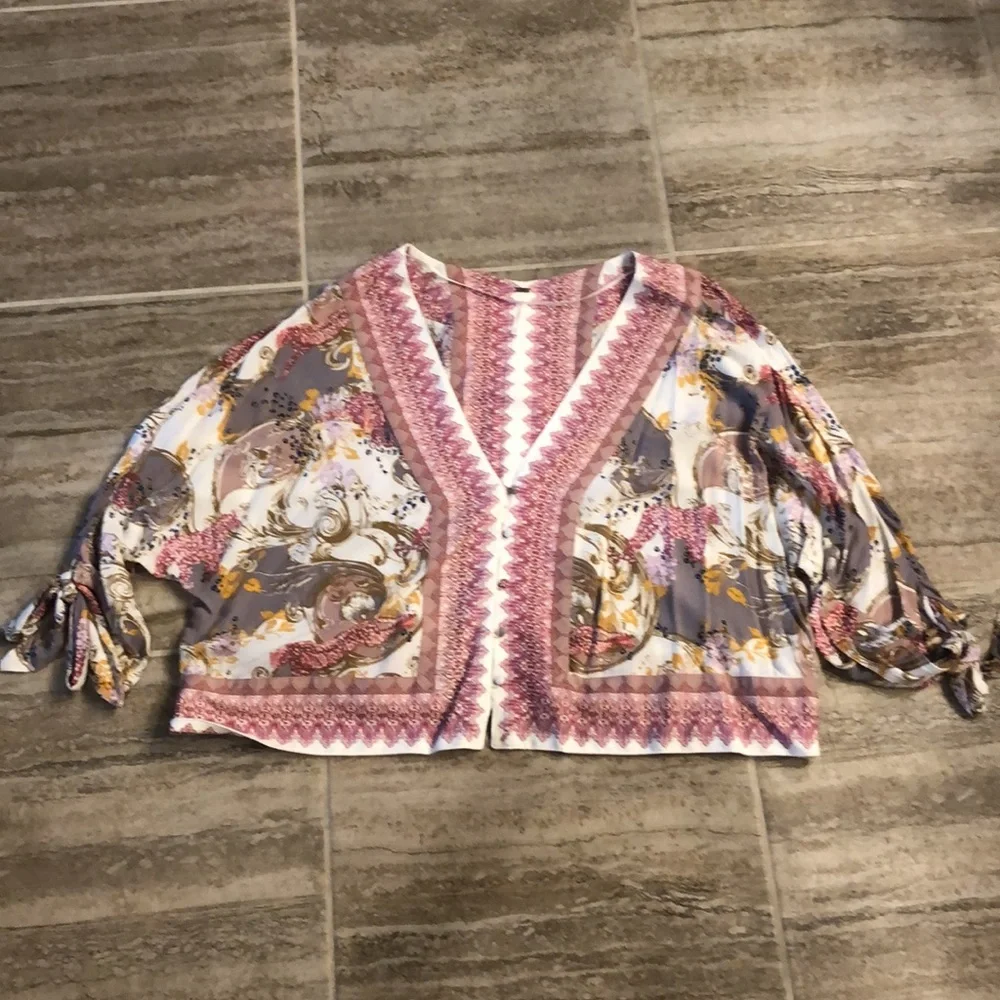 FREE PEOPLE Catch Me If You Can Blouse Top / Small